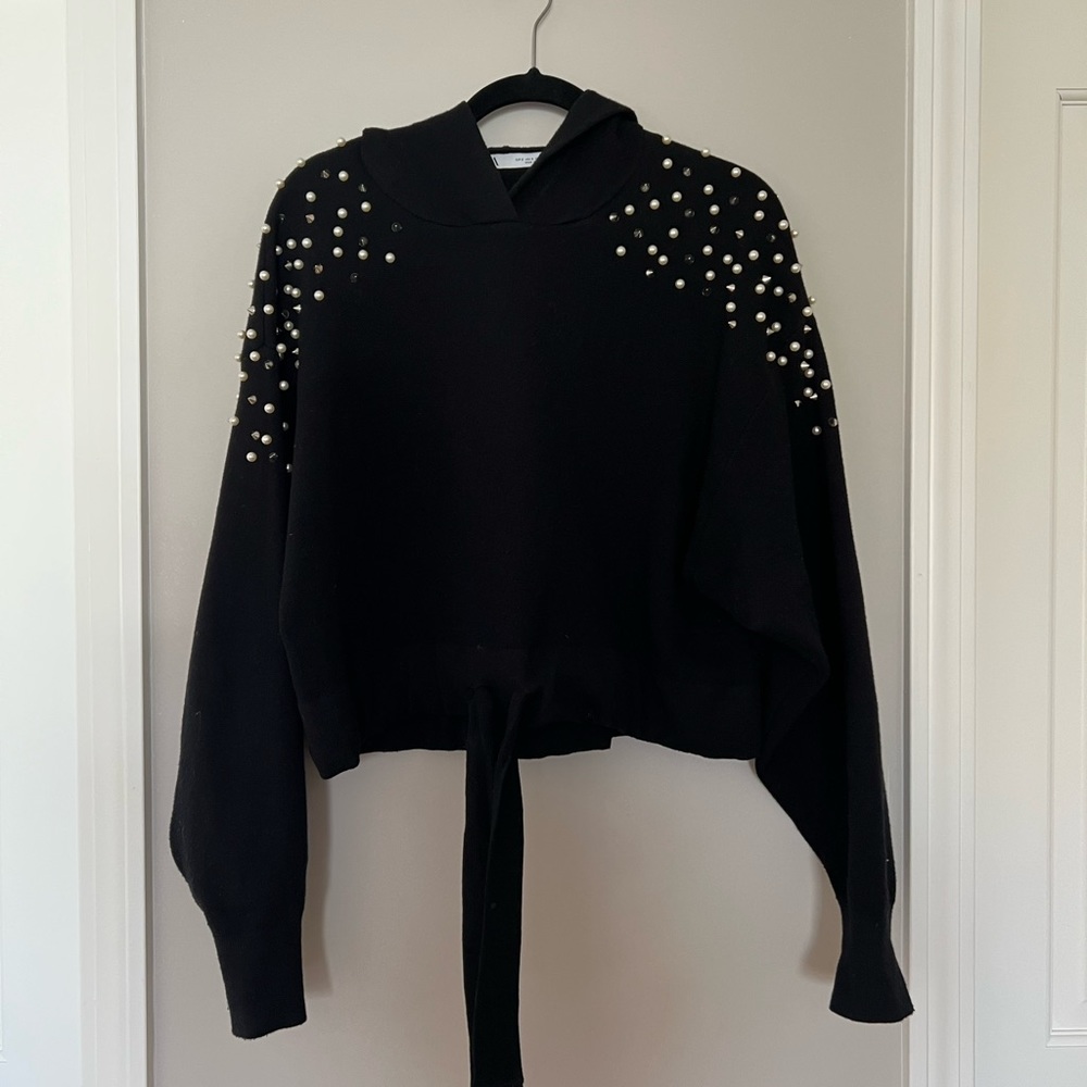 Zara Sweater/ Sweatshirt with beaded shoulders